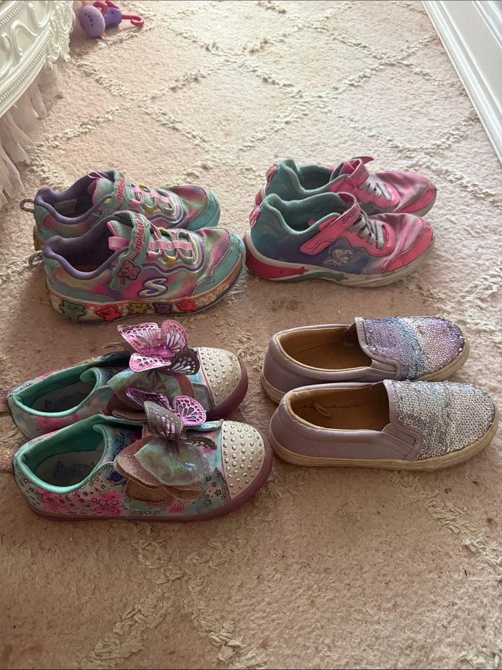 4  Kids Multi-Color Sneakers & Slip-Ons Bundle